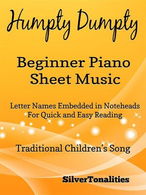 cover image of Humpty Dumpty Beginner Piano Sheet Music